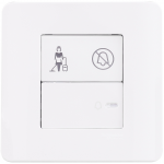 Schneider Electric 施耐德電氣 E8431BPDM WE Zencelo 平觸門鐘按手掣連「請勿打擾」及「請即清理」發光顯示圖像 (凝白)